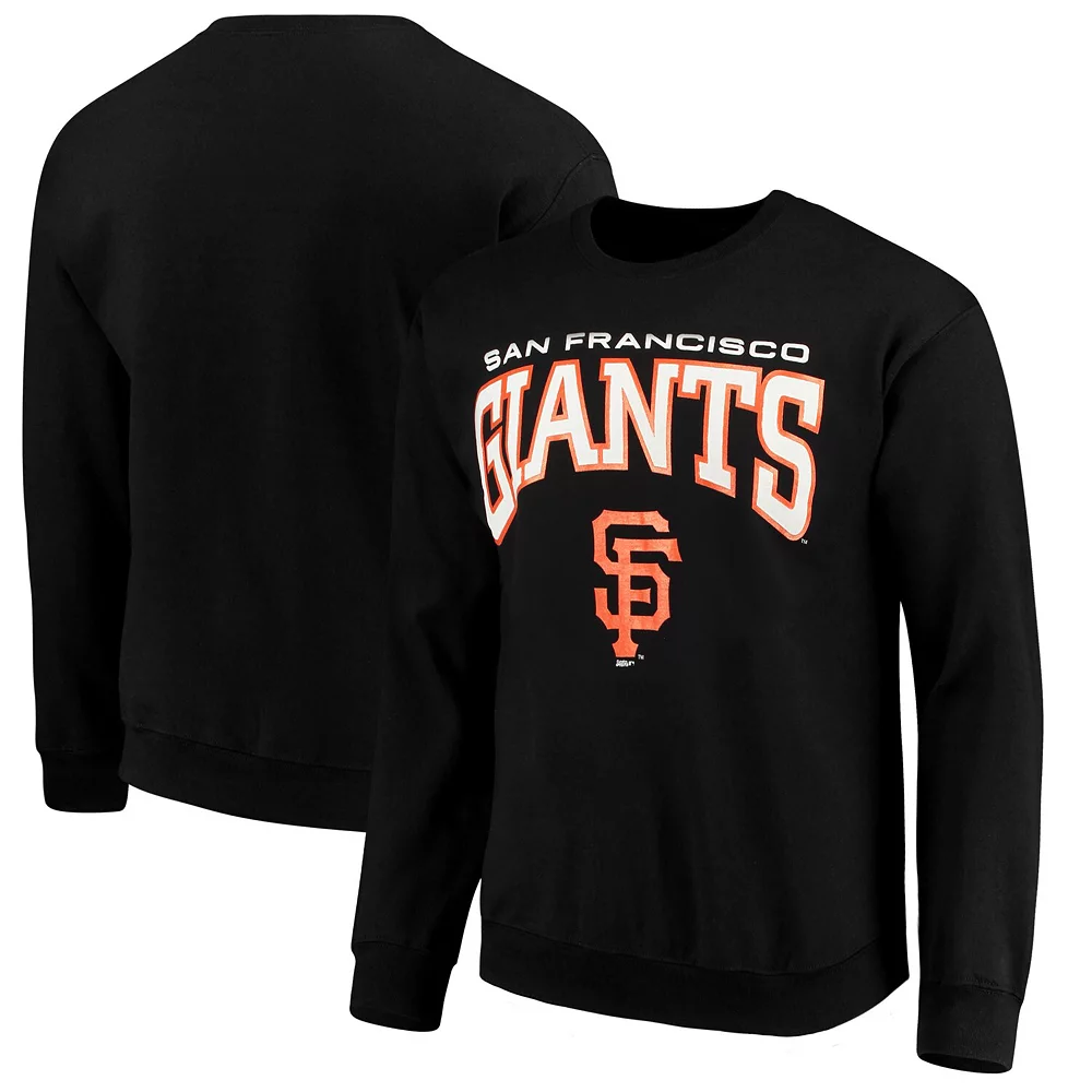 Men's Stitches Black San Francisco Giants Pullover Crew Sweatshirt 3 Men's Stitches Black San Francisco Giants Pullover Crew Sweatshirt