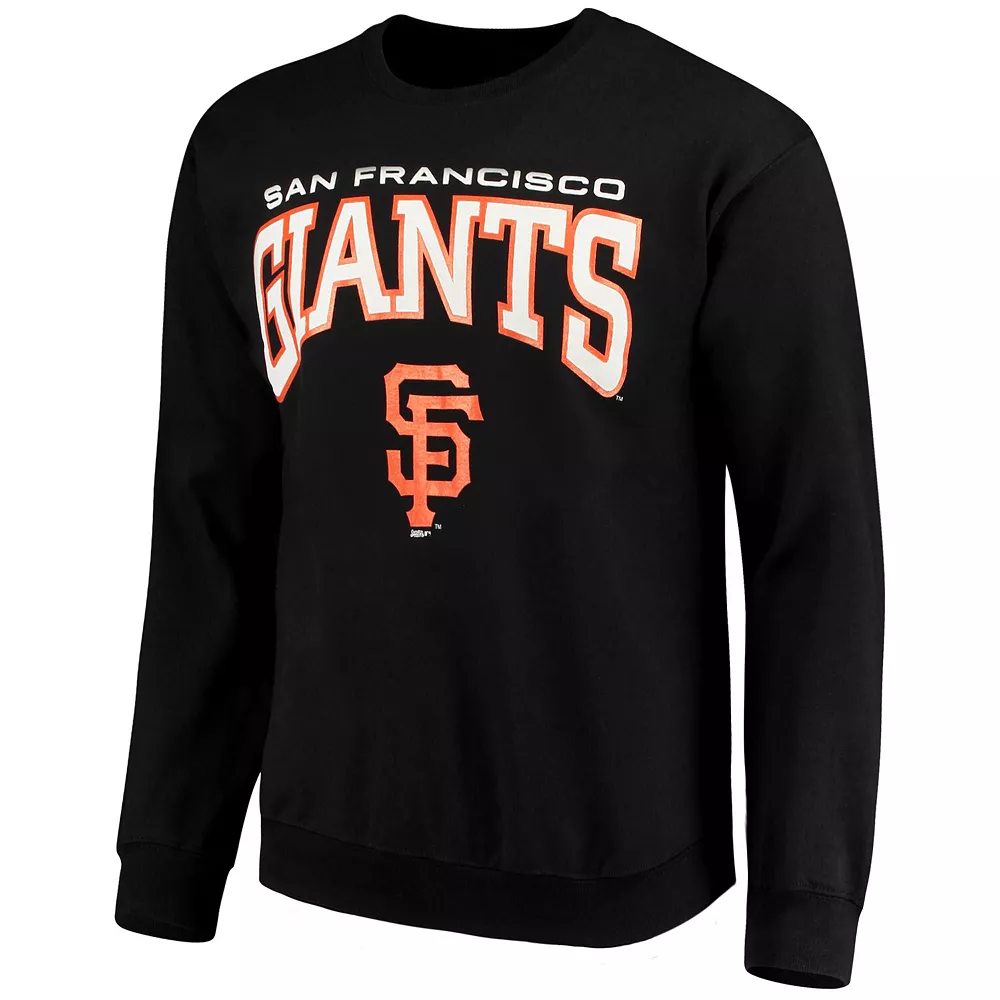 Men's Stitches Black San Francisco Giants Pullover Crew Sweatshirt 5 Men's Stitches Black San Francisco Giants Pullover Crew Sweatshirt - Image 3