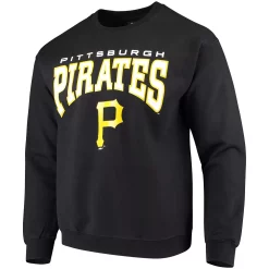 Men's Stitches Black Pittsburgh Pirates Pullover Crew Sweatshirt -Tek Gear Shop 4286489 ALT2