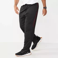 Big & Tall Tek Gear® Open Bottom Tricot Pant -Tek Gear Shop 4440032 Mineral Black Red