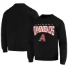 Men's Stitches Black Arizona Diamondbacks Pullover Crew Sweatshirt -Tek Gear Shop 4492402