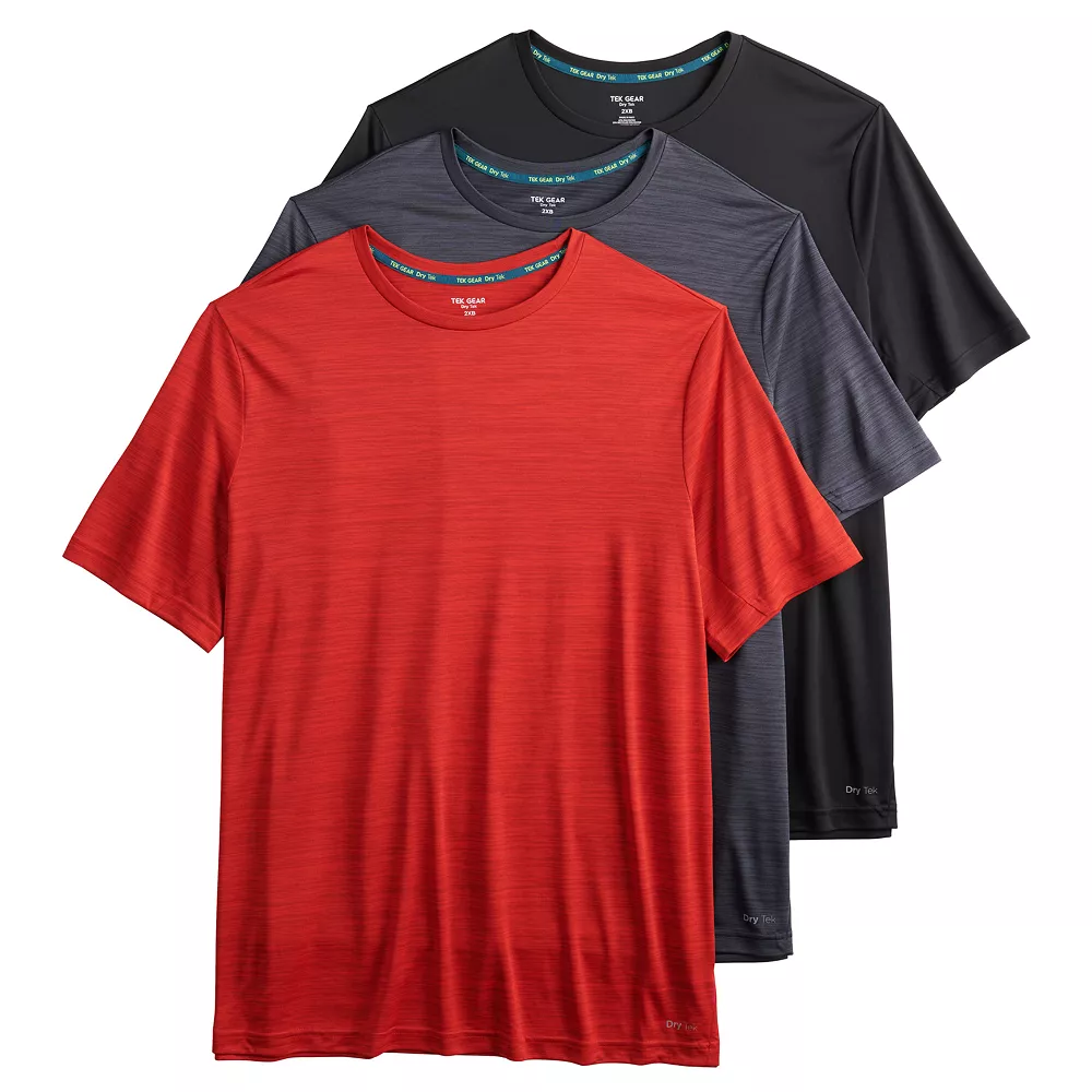 Big & Tall Tek Gear® 3-Pack Dry Tek Tees 4 Big & Tall Tek Gear® 3-Pack Dry Tek Tees - Image 2