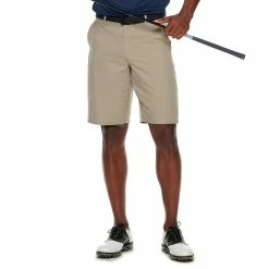 Men's Tek Gear® Solid Flat-Front Performance Golf Shorts -Tek Gear Shop 4826633 Aluminum