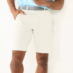 Men's Tek Gear® Solid Flat-Front Performance Golf Shorts -Tek Gear Shop 4826633 Silver Birch