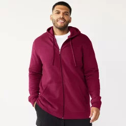 Big & Tall Tek Gear® Ultra Soft Fleece Hoodie -Tek Gear Shop 4957647 Rustic Berry