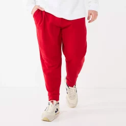 Big & Tall Tek Gear® Ultra Soft Fleece Joggers -Tek Gear Shop 4957793 Cherry Cocktail