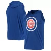 Men's Stitches Royal Chicago Cubs Sleeveless Pullover Hoodie -Tek Gear Shop 5006975