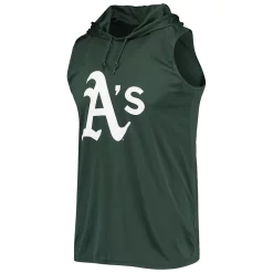 Men's Stitches Green Oakland Athletics Sleeveless Pullover Hoodie 7 Men's Stitches Green Oakland Athletics Sleeveless Pullover Hoodie -Tek Gear Shop 5007089 ALT2