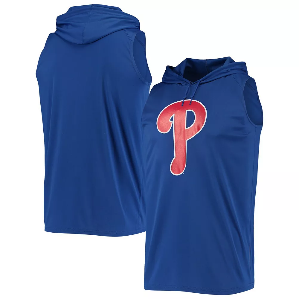 Men's Stitches Royal Philadelphia Phillies Sleeveless Pullover Hoodie 4 Men's Stitches Royal Philadelphia Phillies Sleeveless Pullover Hoodie - Image 2