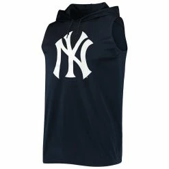 Men's Stitches Navy New York Yankees Sleeveless Pullover Hoodie -Tek Gear Shop 5007147 ALT2