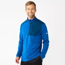 Men's Tek Gear® Mixed Media Pullover -Tek Gear Shop 5008406 Deep Sea Blue