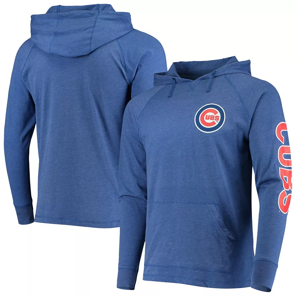 Men's Stitches Heathered Royal Chicago Cubs Hit Raglan Pullover Hoodie 3 Men's Stitches Heathered Royal Chicago Cubs Hit Raglan Pullover Hoodie