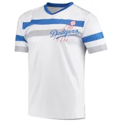 Men's Stitches White Los Angeles Dodgers Cooperstown Collection V-Neck Jersey -Tek Gear Shop 5053032 ALT2