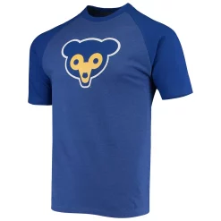 Men's Stitches Heathered Royal Chicago Cubs Raglan T-Shirt -Tek Gear Shop 5071588 ALT2