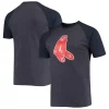 Men's Stitches Heathered Navy Boston Red Sox Raglan T-Shirt
