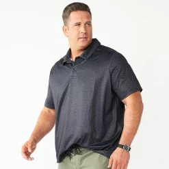 Big & Tall Tek Gear® Ref-Fit Fashion Polo -Tek Gear Shop 5268173 Black