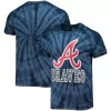 Men's Stitches Navy Atlanta Braves Spider Tie-Dye T-Shirt -Tek Gear Shop 5367322