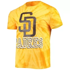 Men's Stitches Gold San Diego Padres Spider Tie-Dye T-Shirt -Tek Gear Shop 5367474 ALT2