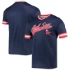 Men's Stitches Navy/Red Boston Red Sox Cooperstown Collection V-Neck Team Color Jersey