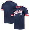 Men's Stitches Navy/Red Chicago White Sox Cooperstown Collection V-Neck Team Color Jersey -Tek Gear Shop 5380911
