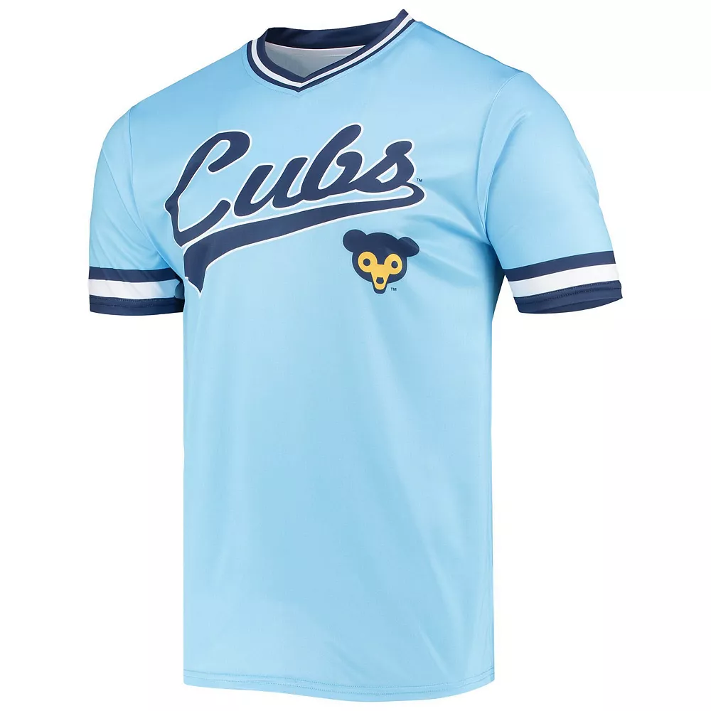 Men's Stitches Blue/Royal Chicago Cubs Cooperstown Collection V-Neck Team Color Jersey 5 Men's Stitches Blue/Royal Chicago Cubs Cooperstown Collection V-Neck Team Color Jersey - Image 3