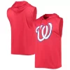 Men's Stitches Red Washington Nationals Sleeveless Pullover Hoodie -Tek Gear Shop 5383216