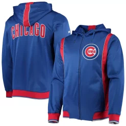 Men's Stitches Royal/Red Chicago Cubs Team Full-Zip Hoodie
