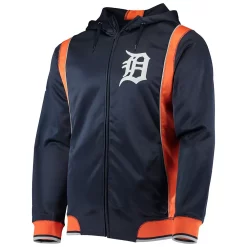Men's Stitches Navy/Orange Detroit Tigers Team Full-Zip Hoodie -Tek Gear Shop 5385448 ALT2