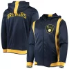 Men's Stitches Navy/Gold Milwaukee Brewers Team Full-Zip Hoodie 1 Men's Stitches Navy/Gold Milwaukee Brewers Team Full-Zip Hoodie -Tek Gear Shop 5386100