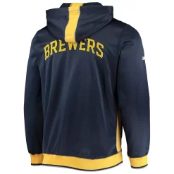 Men's Stitches Navy/Gold Milwaukee Brewers Team Full-Zip Hoodie -Tek Gear Shop 5386100 ALT3