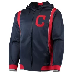 Men's Stitches Navy/Red Cleveland Indians Team Full-Zip Hoodie -Tek Gear Shop 5386147 ALT2