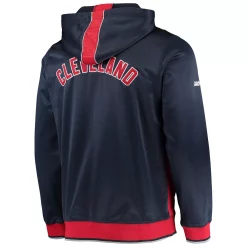 Men's Stitches Navy/Red Cleveland Indians Team Full-Zip Hoodie -Tek Gear Shop 5386147 ALT3
