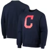 Men's Stitches Navy Cleveland Indians Logo Pullover Sweatshirt -Tek Gear Shop 5419661