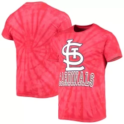 Men's Stitches Red St. Louis Cardinals Spider Tie-Dye T-Shirt