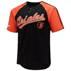 Men's Stitches Black Baltimore Orioles Button-Down Raglan Replica Jersey -Tek Gear Shop 5606925 ALT2