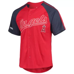 Men's Stitches Red Los Angeles Angels Button-Down Raglan Replica Jersey 7 Men's Stitches Red Los Angeles Angels Button-Down Raglan Replica Jersey -Tek Gear Shop 5628836 ALT2