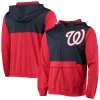 Men's Stitches Red/Navy Washington Nationals Anorak Hoodie Half-Zip Jacket -Tek Gear Shop 5630694