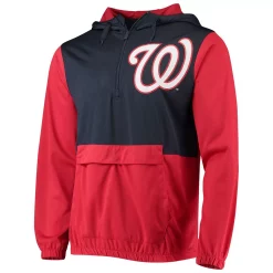 Men's Stitches Red/Navy Washington Nationals Anorak Hoodie Half-Zip Jacket -Tek Gear Shop 5630694 ALT2