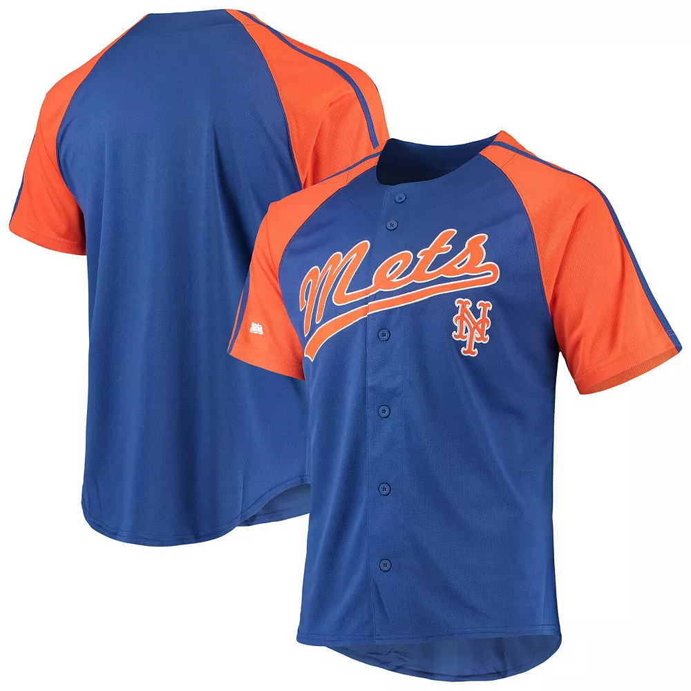 Men's Stitches Royal New York Mets Button-Down Raglan Replica Jersey 3 Men's Stitches Royal New York Mets Button-Down Raglan Replica Jersey