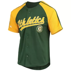 Men's Stitches Green Oakland Athletics Button-Down Raglan Replica Jersey 7 Men's Stitches Green Oakland Athletics Button-Down Raglan Replica Jersey -Tek Gear Shop 5631383 ALT2