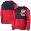 Men's Stitches Red/Navy St. Louis Cardinals Anorak Hoodie Half-Zip Jacket -Tek Gear Shop 5633102