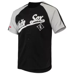 Men's Stitches Black Chicago White Sox Button-Down Raglan Replica Jersey -Tek Gear Shop 5633953 ALT2