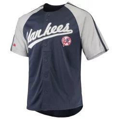 Men's Stitches Navy New York Yankees Button-Down Raglan Replica Jersey -Tek Gear Shop 5634135 ALT2