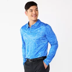 Men's Tek Gear® Topographic Print Slim-Fit Polo