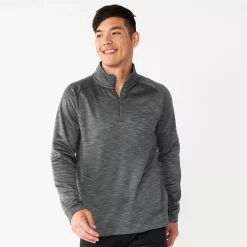Men's Tek Gear® Quarter-Zip Performance Golf Fleece -Tek Gear Shop 5643977 Hawk Grey