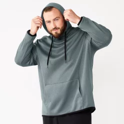 Big & Tall Tek Gear® Performance Fleece Hoodie -Tek Gear Shop 5679254 Hawk Gray