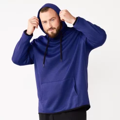 Big & Tall Tek Gear® Performance Fleece Hoodie -Tek Gear Shop 5679254 Purple Black