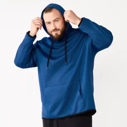 Big & Tall Tek Gear® Performance Fleece Hoodie -Tek Gear Shop 5679254 Vivid Blue Black