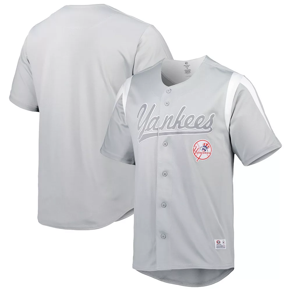 Men's Stitches Gray New York Yankees Chase Jersey 3 Men's Stitches Gray New York Yankees Chase Jersey