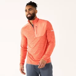 Men's Tek Gear® Mixed Media Pullover -Tek Gear Shop 6119976 Cranberry Coral